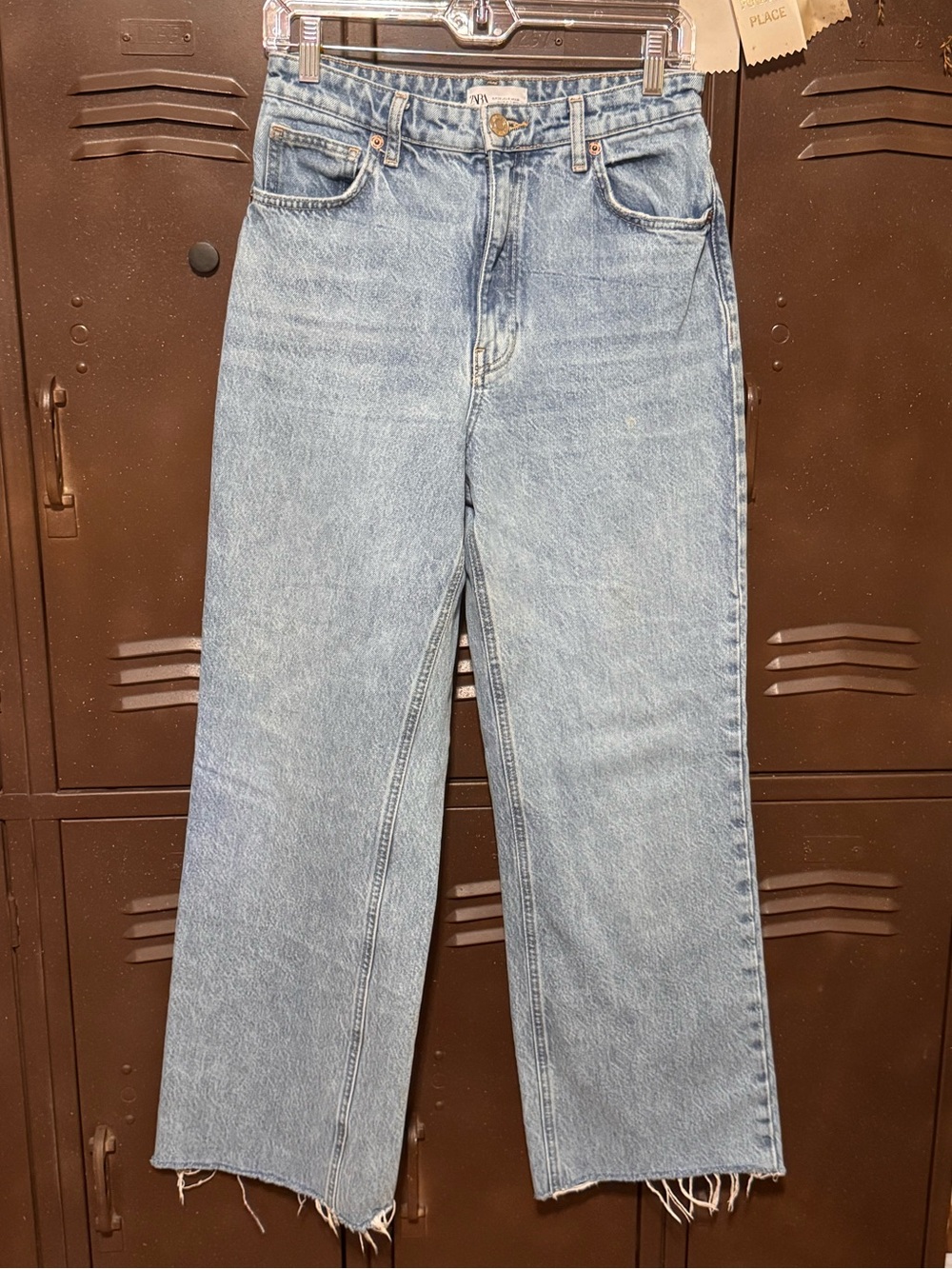 Zara Light Blue Wide-Leg high waist Jeans